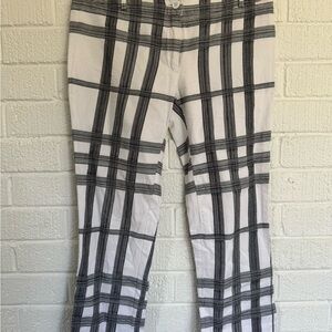 Burberry Black and White Formal Plaid Bottoms Large Juniors